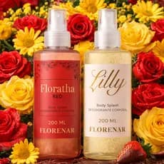 Kit 2 Body Splash Pós Banho Feminino Florata Red e Lily 200ml