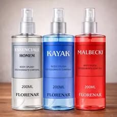 Kit Masculino 3 Body Splash Kayak + Essenciale + Malbec 200ml