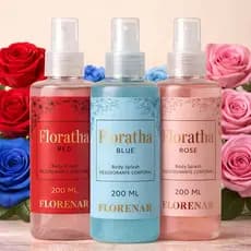 Kit Body Splash Perfume -Red  Rose e Blue - 200ml (cada) - 3 unidades