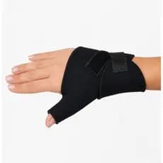 Munhequeira De Pulso Em Neoprene Com Polegar Bilateral Preto