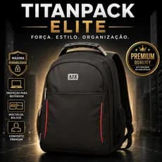 Mochila Grande para Notebook TitanPack Elite Material Reforçado Compartimentos Múltiplos Premium