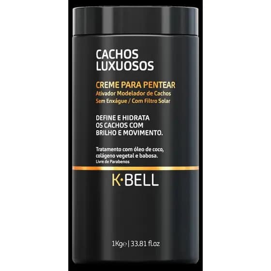 Creme de Pentear Ativador Modelador Cachos Luxuosos K.BELL 1kg