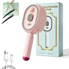 Escova de Cabelo Elétrica a Vapor Atualizada 2026 para Mulheres, Pente com Almofada de Ar Recarregável, Desembaraçante e