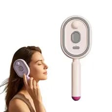 Escova de Cabelo Elétrica com Spray de Névoa e Almofada de Ar, Escova a Vapor Elétrica Recarregável para Cabelo, Escova