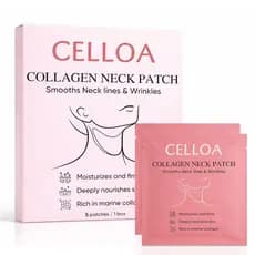 Patches para Pescoço Celloa, Patches de Colágeno para Pescoço, Reduz Rugas e Firma, Com Colágeno + Ácido Hialurônico, 5
