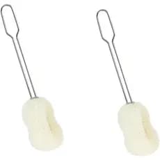 FRCOLOR 2pcs Replaceable Sponge Cleaning Brush for Feeding Bottles and Glasses Handle Design for Hard Reach Areas Kitche