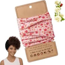 Curly Pineapple Head Wrap, Extra Wide Stretchy Silk Hair Wrap Headband for ing, Anti-Frizz Pineapple Hair Wrap for Thick