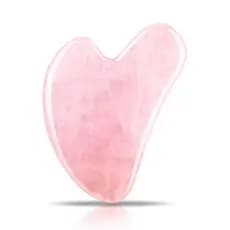 Ferramentas Faciais Gua Sha, Ferramenta Guasha de Quartzo Rosa para Rosto e Olhos, Redução de Inchaço e Escultura da Lin