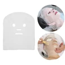 Máscara Facial de Gaze, 100% Algodão, Pré-Cortada para Spa Facial, Tratamentos de Alta Frequência, 100 Unidades