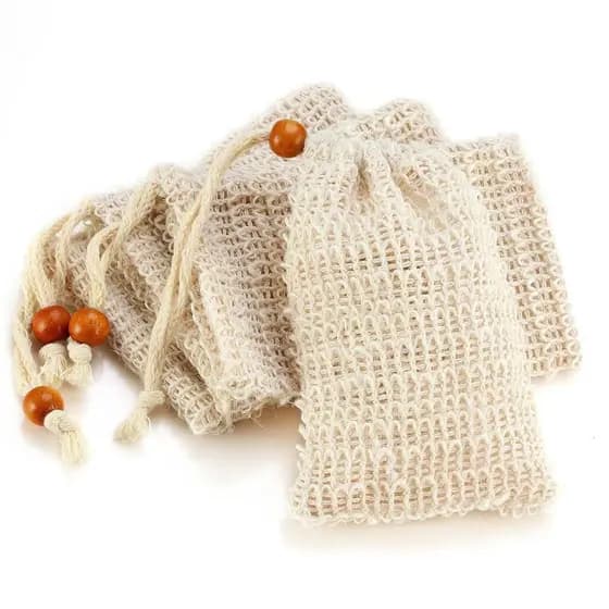 Saco de Sabão, Saco de Sisal para Conservação de Sabão, Bolsa de Rede, Sem Plástico, Esfoliante e Secante, Suporte de Sa
