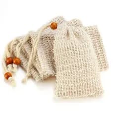 Saco de Sabão, Saco de Sisal para Conservação de Sabão, Bolsa de Rede, Sem Plástico, Esfoliante e Secante, Suporte de Sa