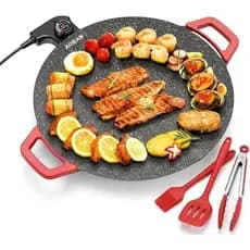 Conjunto Elétrico Sem Fumaça Para Grelha Interna AORAN-Elétrica Antiaderente Uso Interno , Compacta & amp ; Cozinha Vers