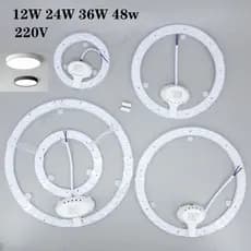 AC 220V 240V 12W 24W 36W 48w Branco LED chips De Lâmpada Painel Círculo Luz Placa De Teto Redonda Fonte A circular De Al