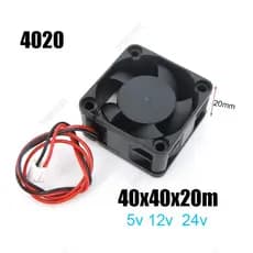 2PIN Dc 40mm Ventilador De Impressora 3D De Refrigeração 40x40x20mm Refrigerador 24V 12V 5V 4020 4cm Caixa Do Computador
