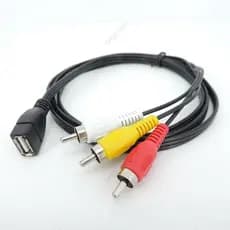 5ft 1.5m usb A Fêmea Para 3 RCA Macho plug AV Conector De Vídeo Cabo Conversor De Chumbo PC TV Aux Adaptador De Áudio BR