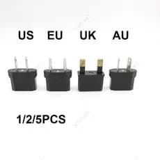 1/2/5pcs Ue KR AU UK Para Eua 250V 110v 10A Conversor De Adaptador De Viagem De Parede Plugue De Energia Elétrica Carreg