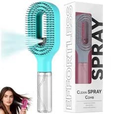 Escova de Cabelo com Pulverizador de Água, Escova Desembaraçadora 2 em 1 com Spray Integrado, Escova para Cabelos Molhad