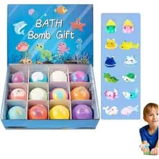 Bomba de Banho Efervescente Visor, Bombas de Banho para Crianças com Brinquedo, Bombas de Banho Infantis, Bola de Sal pa