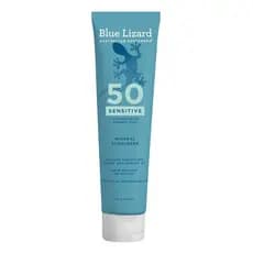 Loção Protetora Solar Mineral Sensível Blue Lizard SPF 50, Protetor Solar 100% Mineral, Proteção UVA/UVB, Enriquecida co