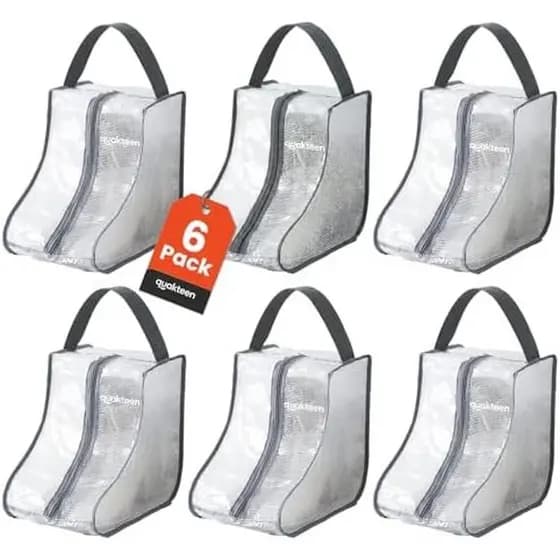 Bolsa De Botas Portátil De 6 Pacotes Para De Cowboy , Sacos De Armazenamento Curtas , Viagem Bota À Prova D'água Transpa