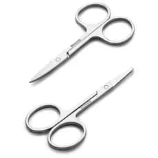 Tesouras de Cuidado Facial para Homens e Mulheres - Kit de Corte para Sobrancelhas, Pelos do Nariz, Bigode, Barba, Cílio