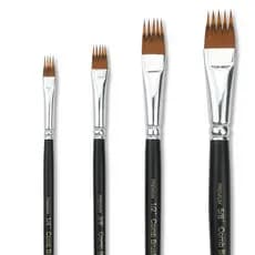 Conjunto de Pincéis GACDR - 4 Pincéis Profissionais para Textura em Pintura Acrílica, Óleo e Aquarela - Pincéis para Art