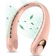 Ventilador De Pescoço KIDEE , Ventiladores Portáteis Sem Lâmina , Atualização 360 ° Fluxo De Ar , Super Silencioso , 3 V