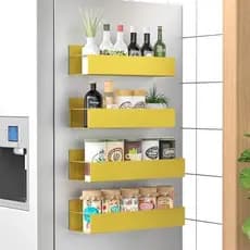 Organizador Magnético De Rack De Armazenamento De Especiarias , 2 Pacotes Para Geladeira E Forno , Organizadores De Pret
