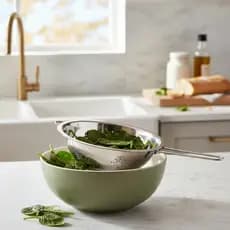 Escorredor Inox Para Alimentos Macarrão Verduras