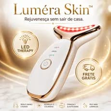 Rejuvenescedor Facial LED com Vibração Massageador Anti Rugas Flacidez Lifting Facial Luméra Skin