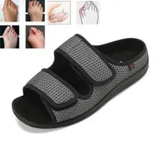 Sandálias Diabéticas Ajustáveis para Homens e Mulheres, Calçados Alargados Adequados para Pés Inchados, Edema Diabético