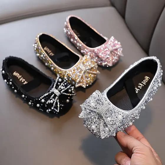 Sapatos de princesa elegantes e confortáveis para meninas, adequados para festas de aniversário, casamentos e dança GCD4