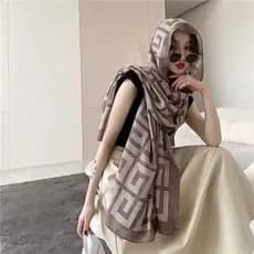[Novo estilo em alta] Lenço de algodão e linho com combinação de cores femininas, estilo fino para primavera e outono pr