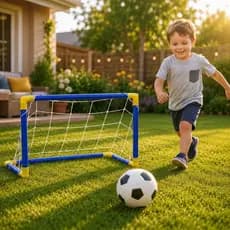Kit Golzinho Infantil Futebol Completo Com Trave Rede Bola Bomba Esporte Criança Brincar Diversão