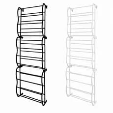 Sapateira Organizadora Vertical Porta Parede 36 Pares Sapatos Moderna Preta Resistente Organizador