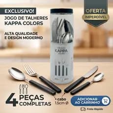 Jogo Talheres 16 Peças Aço Inox Garfo Faca Colher Cozinha Presente Completo Resistente Elegante