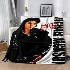 Cobertor Macio com Estampa Retro HD do Michael Jackson para Casa, Quarto, Cama, Sofá, Viagem, Escritório, Capa Sólida pa