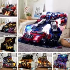 Cobertores de Lã Transformers, Cobertor Macio e Quente para Cama e Sofá Infantil HHIO