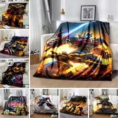 Cobertor de Lã Macio Optimus Prime Bumblebee para Quarto e Sala de Estar VU2R