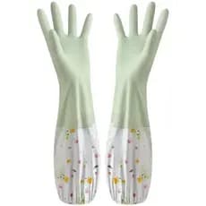 Para Cozinha Fácil De Limpar Luvas De Estendidas À Prova D'água De Veludo Quatro Estações Escova Pratos Lavar Vegetais L