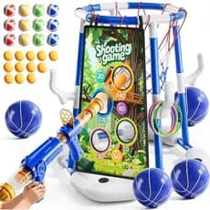 Cesta De Basquete Para Piscina NIPLOOOW , Jogo De Anel De Brinquedos Flutuantes 2 Em 1 Com 4 Bolas E Bomba , Jogos Ao Ar