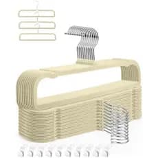 Cabides De Veludo Antiderrapantes-Pacote Com 20 Para Calças Armário-Cabide Fino Que Economiza Espaço-Forte , Durável , J