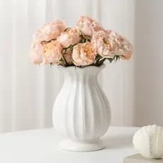 Vaso De Cerâmica Branco , Flores De 7.8 Polegadas , Decoração De Casa , Vasos Decorativos Modernos Para Buquê Exclusivos