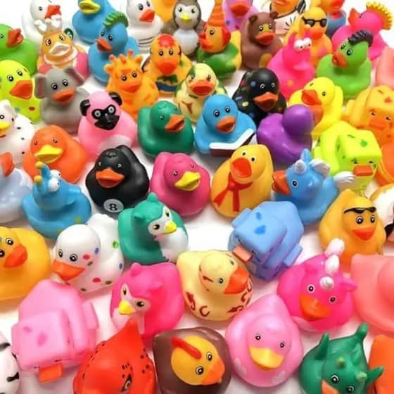 Pacote Com 30 Patos De Borracha A Granel , Variedade Aleatória De Mini Patinhos , Lembrancinhas Em Massa Para Crianças ,