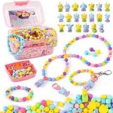 Contas Pop De Animais DPAPDI , Kit De Fabricação De Joias Para Meninas De 3 A 8 Anos | Snap & amp ; Diversão De Cordas P