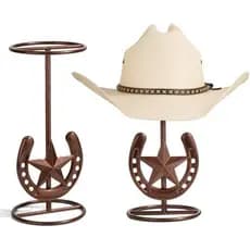 Suporte Para Chapéu De Cowboy , Mesa Expositor De Chapéus , Decoração Em Ferradura Ocidental , Porta-Presentes Homens ,