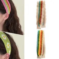 Acessório Cabelo Malha Acrílica Macia Estone Para E Faixa Elegante