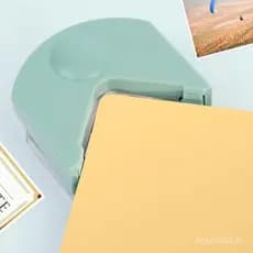 Cortador e Perfurador de Papel Portátil com Cantos Arredondados, Cortador de Fotos e Cartões DIY, Suprimentos de Escritó