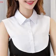 Gola Falsa Branca Bla Blusa Camisola Destacável Camisa Feminina Algodão Lapela Topo Acessórios De Roupas Femininas