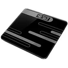 Balança Digital De Banheiro , De Piso Corporal Para Pesagem De Peso , Display LCD , Vidro Eletrônico Inteligente (Preto